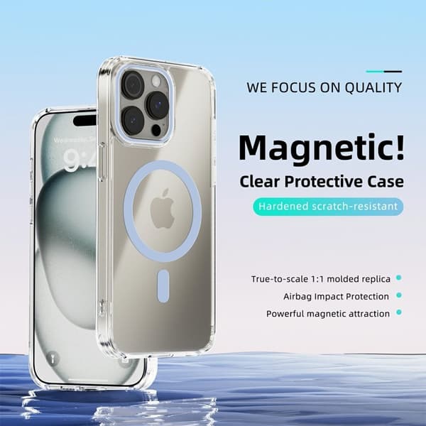 ABEEL Mobilskal till iPhone 14 Pro MagSafe Anti Scratch Klar - Blå