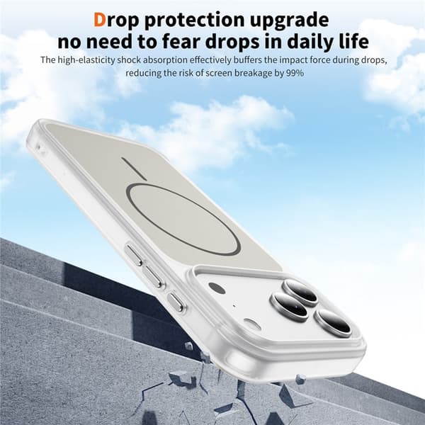 Mobilskal till iPhone 17 Pro MagSafe Skin Touch TPU PC - Vit Vit