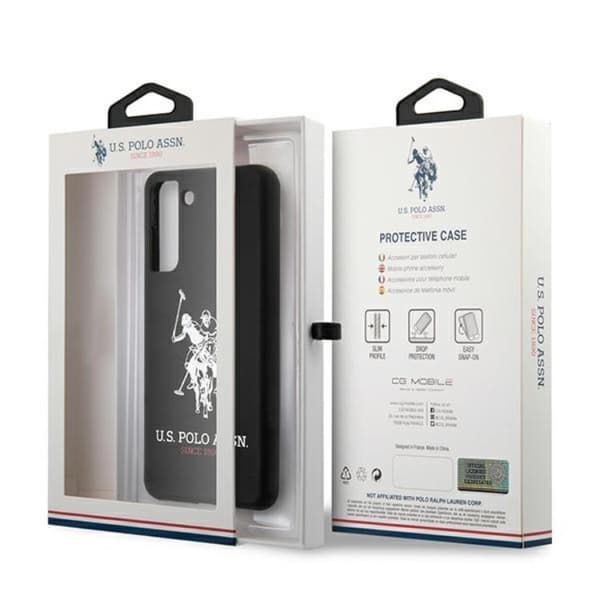US Polo Silicone Logo Skal Galaxy S21 Plus - Svart Black