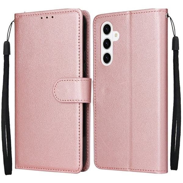 Samsung Galaxy S26 / S26 Pro Plånboksfodral Ställ Konstläder - Roséguld