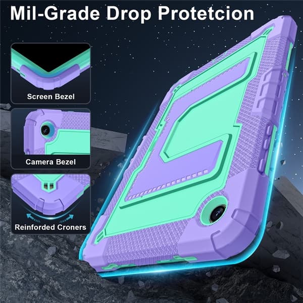 Galaxy Tab A9 Plus Skal Kickstand Med Rem Anti Drop Grön