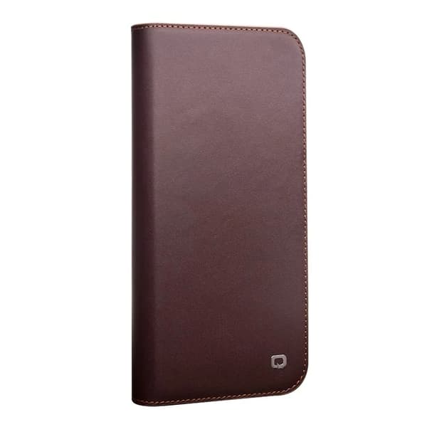 QIALINO iPhone 12 Pro Max Plånboksfodral Äkta läder - Brun Brun