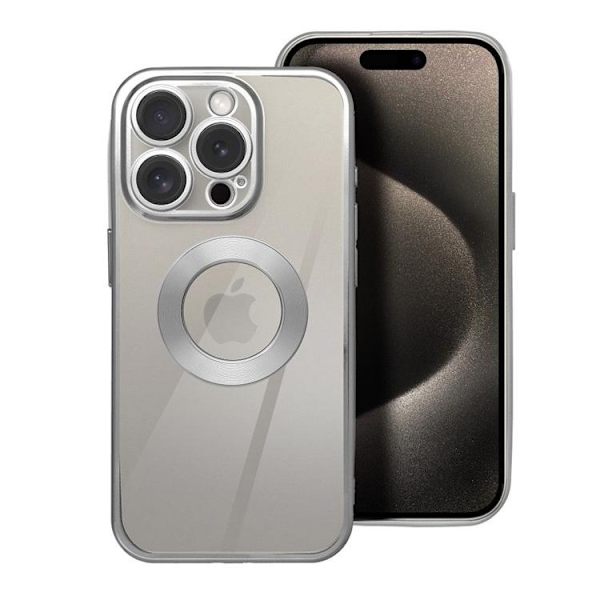 Telefontaske til iPhone 16e Glam - Sølv Silver