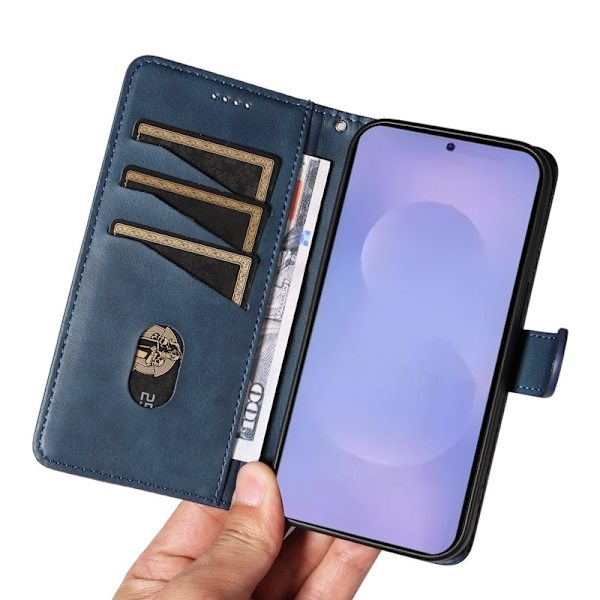 T-Shape Samsung Galaxy S26 / S26 Pro Plånboksfodral Konstläder - Blå