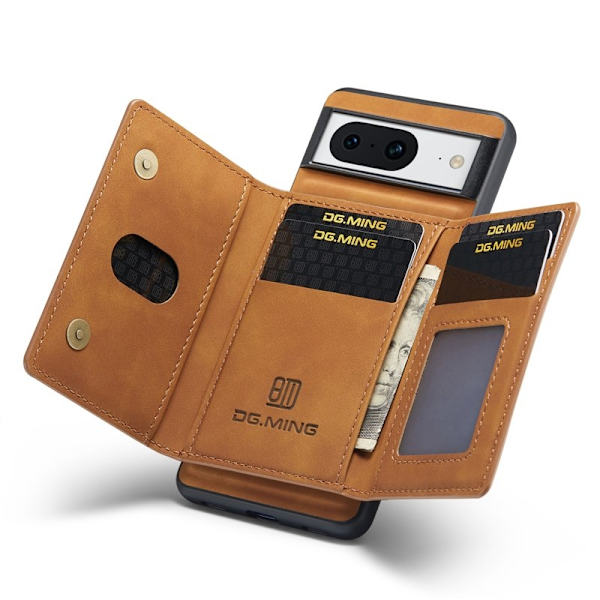 DG.MING M2 Series Google Pixel 8 Plånboksfodral Magnetisk Konstläder Brun