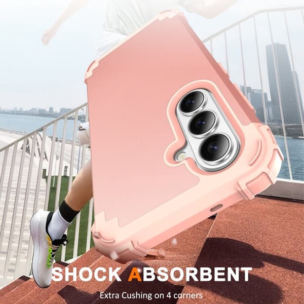 Mobilskal för Samsung Galaxy S26 Plus Stöttålig PC + TPU - Roséguld