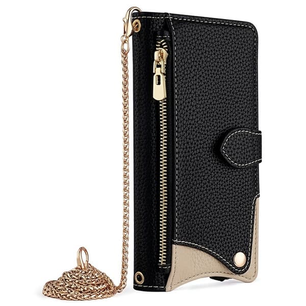 OnePlus 15 5G Plånboksfodral Irregular Tail Style Konstläder Svart