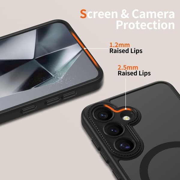 Tech-Protect Telefontaske til Galaxy S25 Magsafe Magcam - Mat Sort Svart