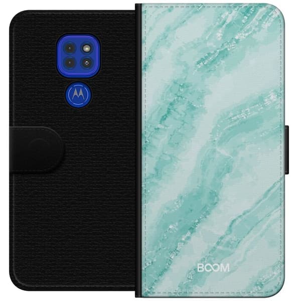 Pungcover til Motorola Moto G9 Play med Mint Marble