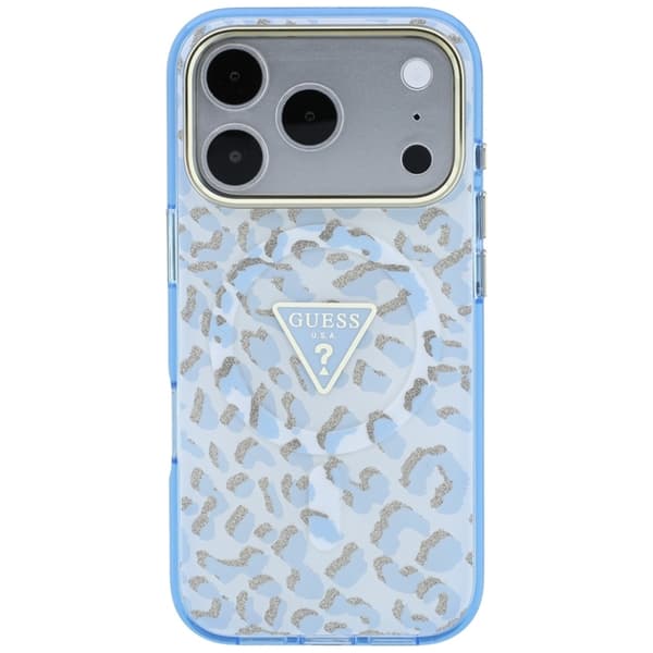 Guess Mobilskal För iPhone 18 Pro/17 Pro Magsafe IML Leopard Glitter