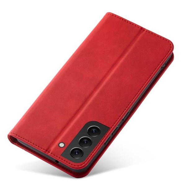 Galaxy S22 Plus -lompakkokotelon magneetti Fancy - punainen