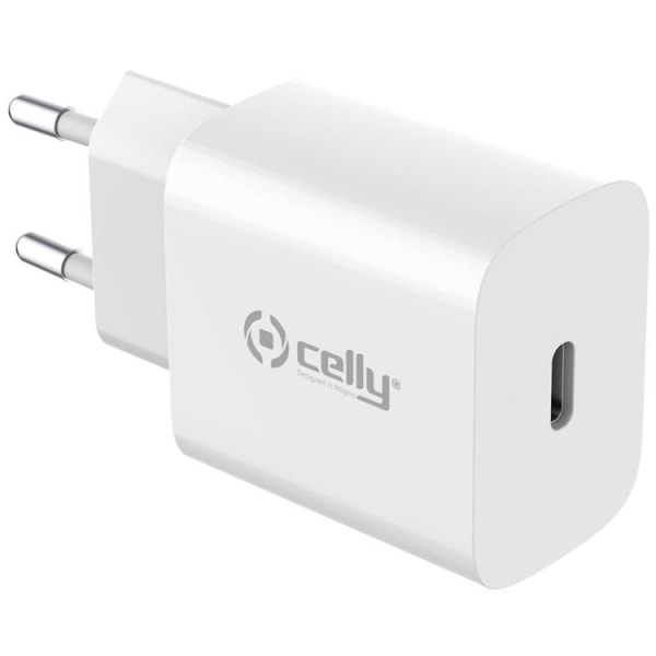 Celly Wall oplader USB-C 25W - Hvid