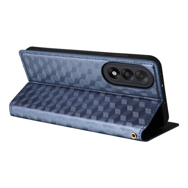 OnePlus Nord 5 Plånboksfodral Rhombus Imprint - Blå Blå