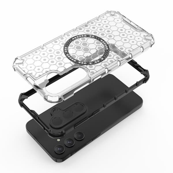 Samsung Galaxy A35 5G Skal TPU+PC Honeycomb Värmeavledning - Grå