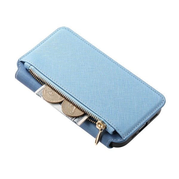 CASENEO iPhone 16 Plus Plånboksfodral Konstläder - Blå