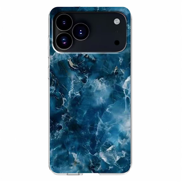 Mobilskal till iPhone 17 Pro Max Marble Pattern Printing Soft - Grå Grå