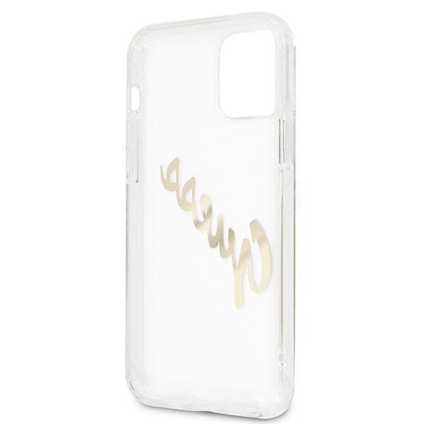 Guess Vintage Script Gold Skal iPhone 12 Pro Max - Transparent Transparent