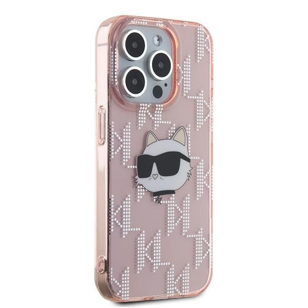 Karl Lagerfeld Mobilskal till iPhone 15 Pro IML Choupette Head - Rosa Rosa