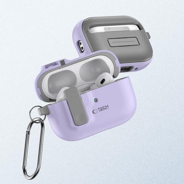 Tech-Protect Apple Airpods Pro 1/2 Skal Slim Hook - Lavender Lila