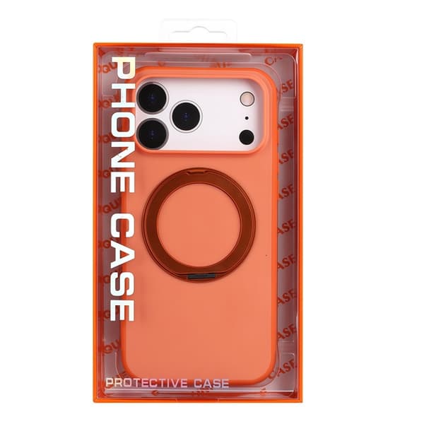 Mobilskal till iPhone 17 Pro Max MagSafe Rotary Kickstand Skin Touch Svart