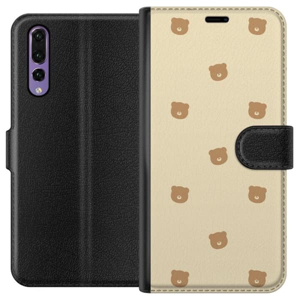 Pungcover til Huawei P20 Pro med Bjørnemønster