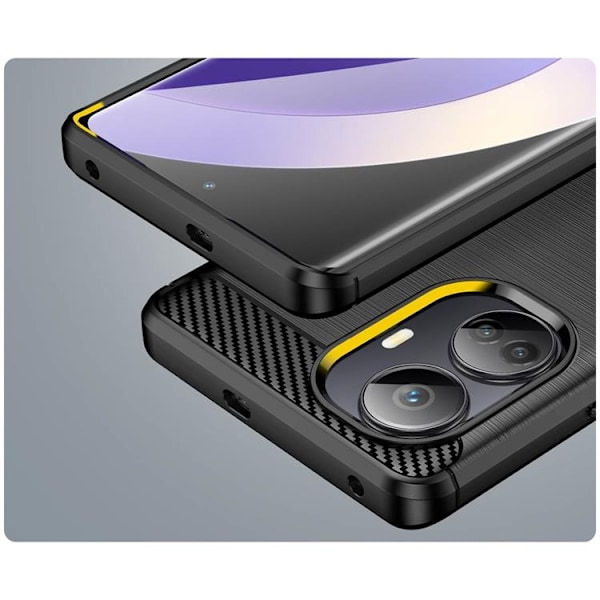Realme 10 Pro Skal Silicone Carbon - Svart