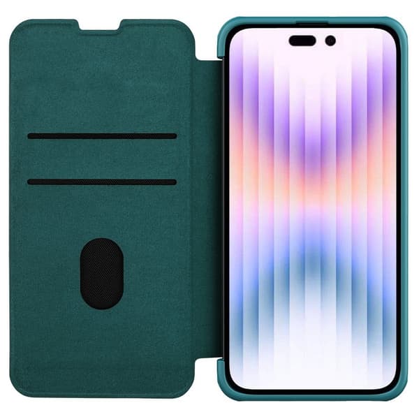 NILLKIN Qin Pro Mobilskal till iPhone 15 Pro Shockproof Grön