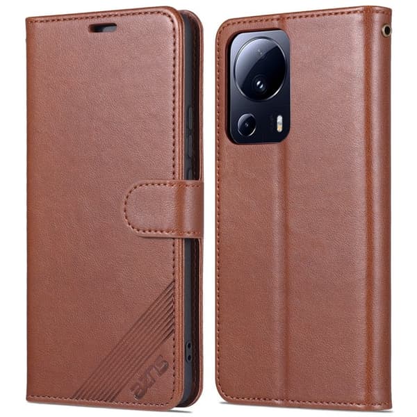 AZNS Xiaomi 13 Lite / Civi 2 5G Plånboksfodral Konstläder - Brun
