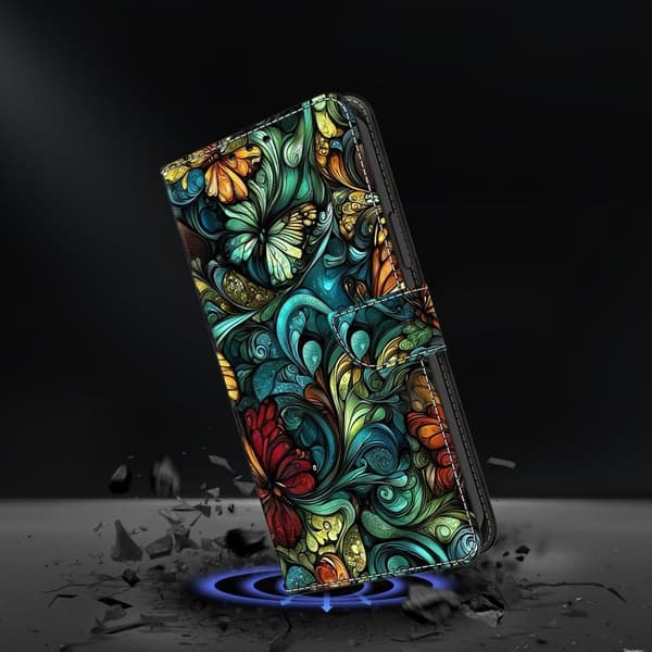 Samsung Galaxy S26 Plånboksfodral Konstläder Flip Ställ Vattenfärger