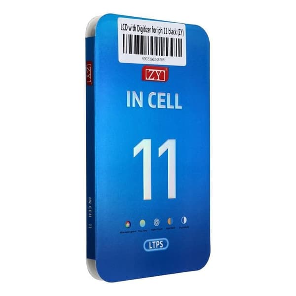 iPhone 11 Skärm med LCD-display ZY-LTPS Utbytbar IC Svart