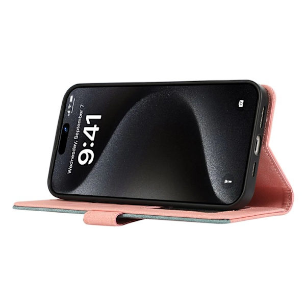 ABEEL iPhone 16 Plus Plånboksfodral RFID Skydd Konstläder - Rosa