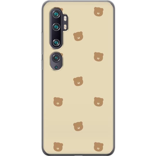 Xiaomi Mi Note 10 telefontaske med bjørnemønster