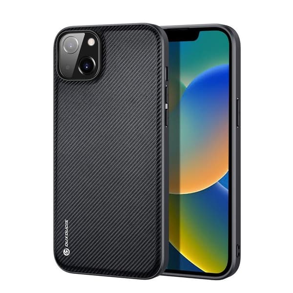 Dux Ducis iPhone 14 Plus -kuori Fino Nylon - Musta Black
