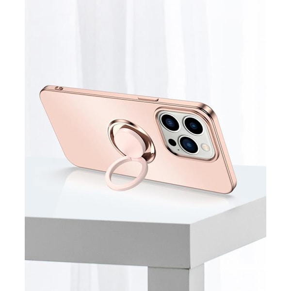 iPhone 14 Pro Mobilskal Ringhållare Electroplating Kickstand - Lila