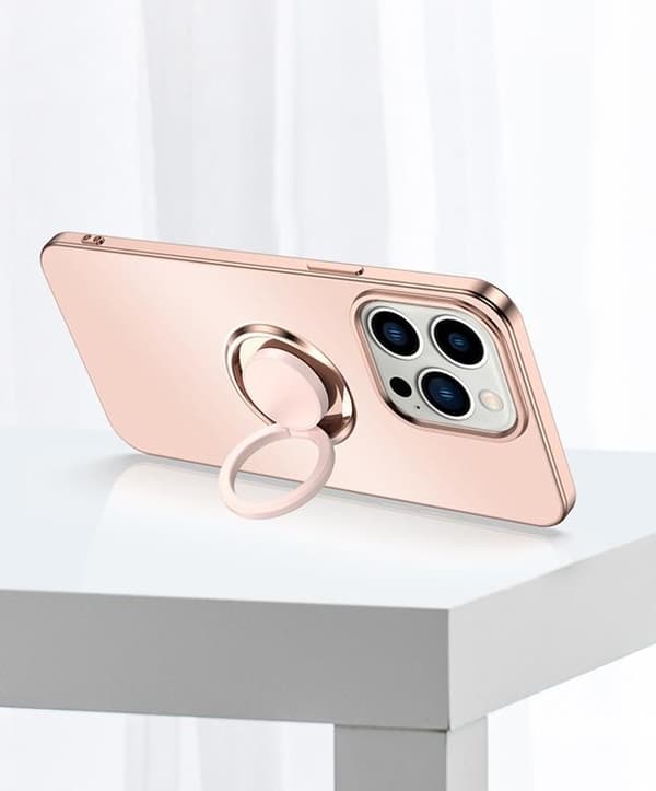 Mobilskal till iPhone 14 Pro Ringhållare Electroplating Kickstand - Lila Lila