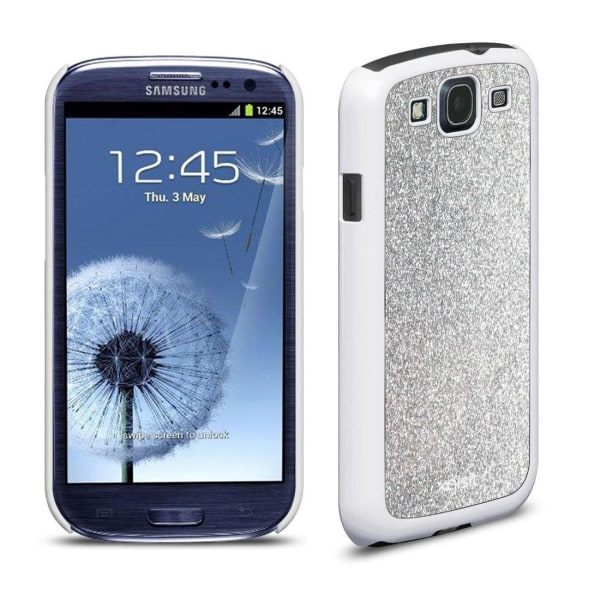 Xqisit iPlate Glamour -kuori Samsung Galaxy S3:lle (valkoinen) White