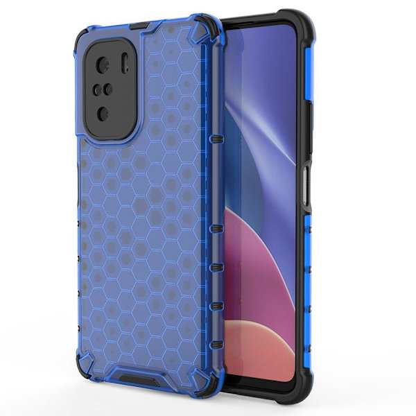 Honeycomb Armor Bumper Skal Redmi Poco F3 - Blå Blå