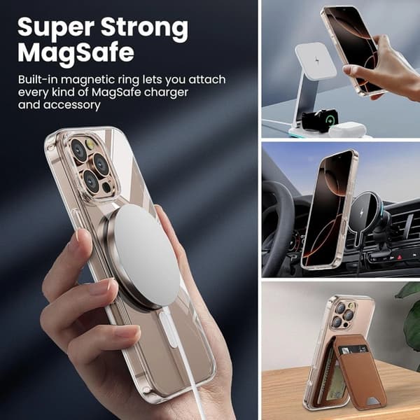Tech-Protect telefontaske til iPhone 16 Pro Max Magsafe Flex - Klar Transparent