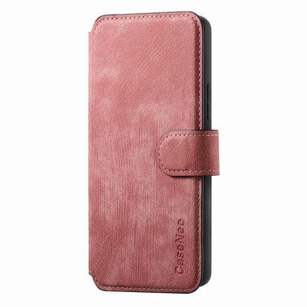 CASENEO Samsung Galaxy S25+ Plånboksfodral Konstläder - Rosa
