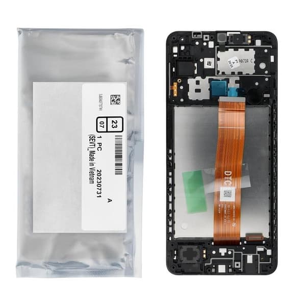 Galaxy A12 Skärm med LCD-display Service Pack A125F GH82-24490A Svart