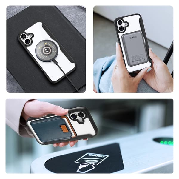 Dux Ducis iPhone 16 Plånboksfodral Magsafe Skin X Pro Black