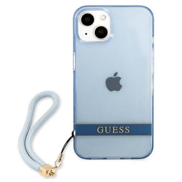 Guess iPhone 13 mini Cover Gennemsigtig Stap - Blå