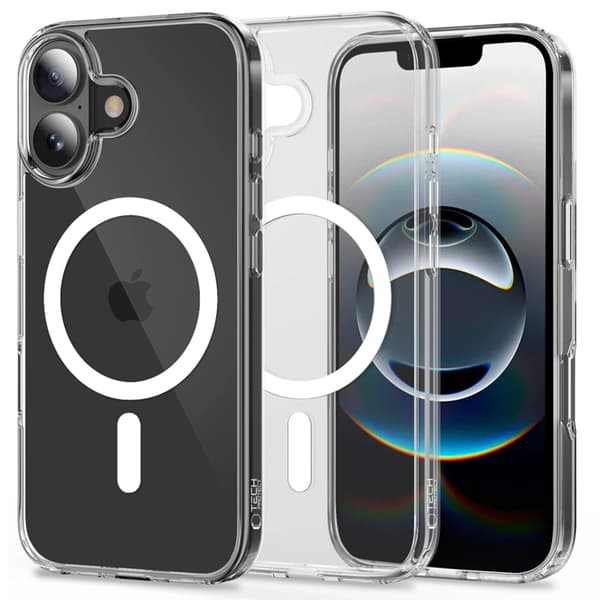 Tech-Protect Telefontaske til iPhone 17 Magsafe Flexair Hybrid - Klar Svart