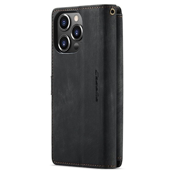 CASEME iPhone 15 Pro Max Plånboksfodral C30 Zipper - Svart Svart