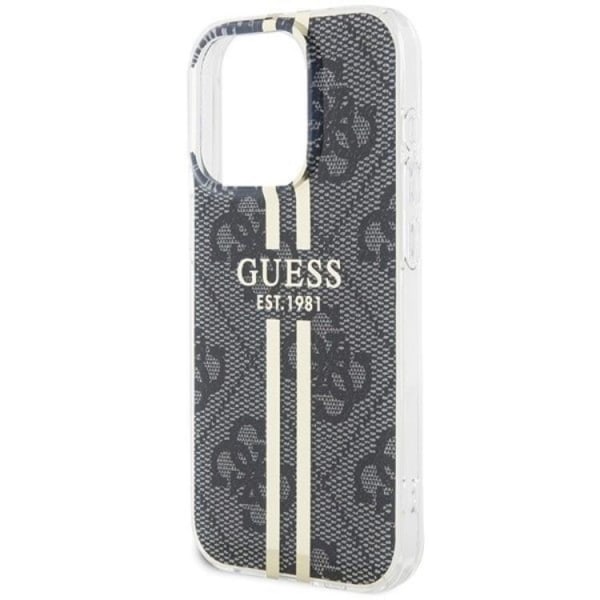 Guess iPhone 15 Pro Max Mobilcover 4G Gold Stripes - Sort