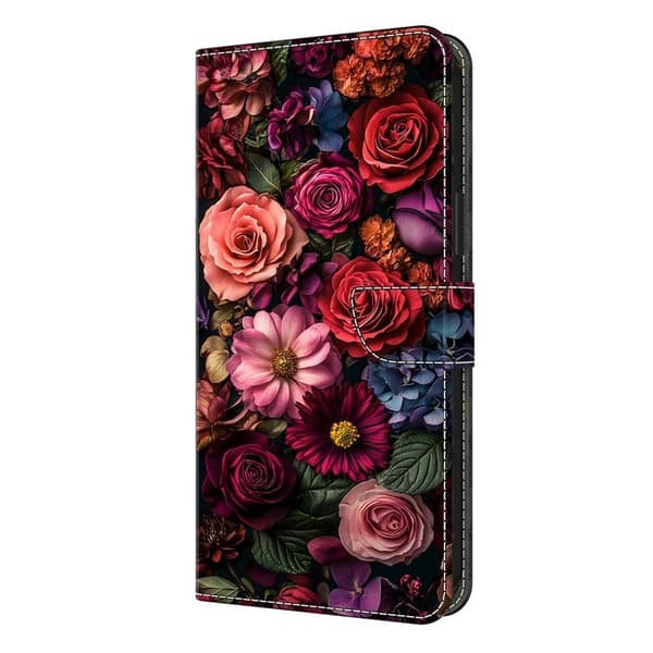 Samsung Galaxy S26 Plus Plånboksfodral Konstläder Flip Ställ Blommig