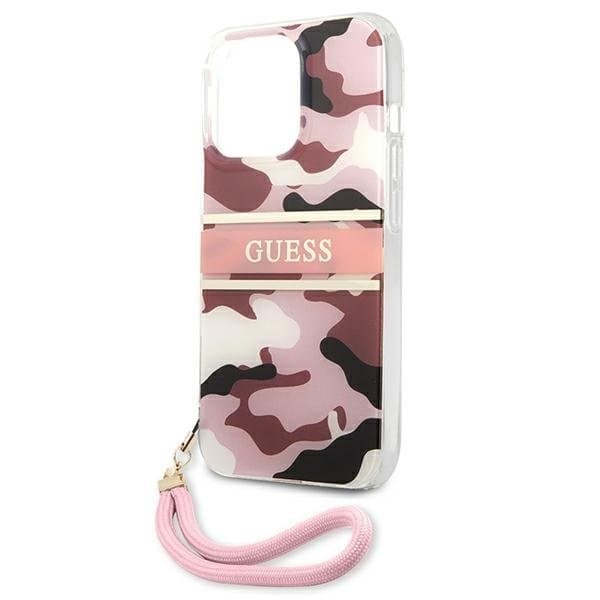 Guess Camo Strap Collection Skal iPhone 13 Pro Max - Pinkki Pink