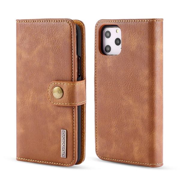 DG.MING iPhone 11 Pro Plånboksfodral 2-i-1 Äkta läder Skydd Brun