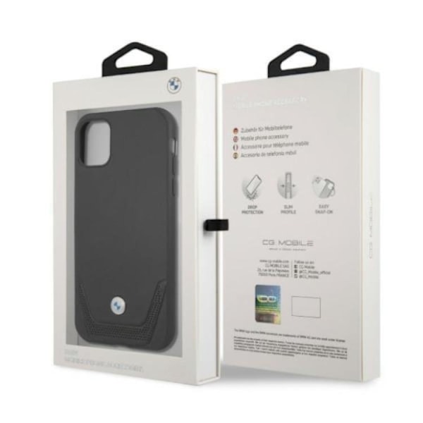 BMW Läder Perforate iPhone 11 Skal - Svart Svart