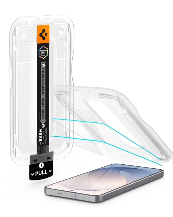 [2-Pack] Spigen Härdat Glas Skärmskydd För Galaxy S26 FE EZ Fit Pro - Clear